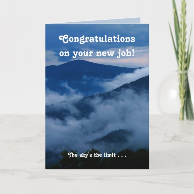 Félicitations Nouvelle carte de motivation de trav (Devant)