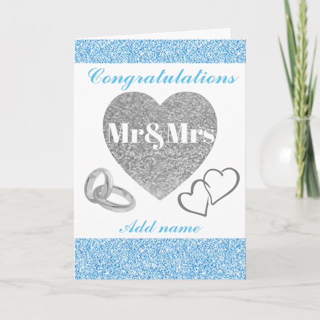 Félicitations personnalisées carte mr&mrs (Devant)