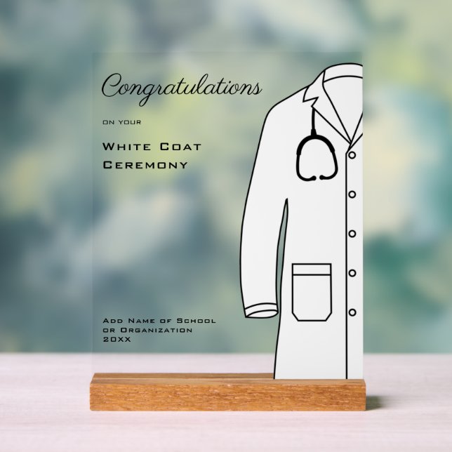 Félicitations personnalisées Cérémonie de blouse b (Neutre)