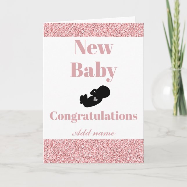 Félicitations personnalisées nouvelle carte bébé (Devant)