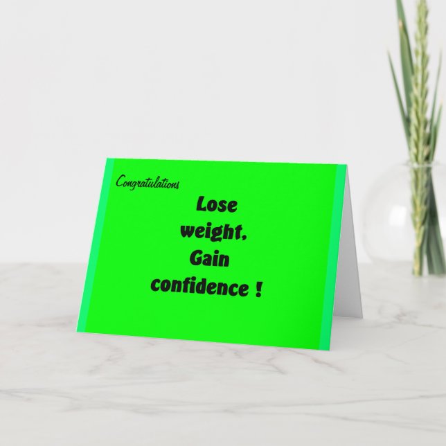 Félicitations perte de poids cartes de voeux (Devant)