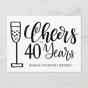 Félicitations pour 40 ans invitation d'anniversair