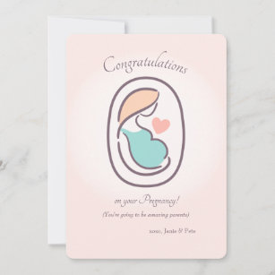 Félicitations pour la carte de grossesse