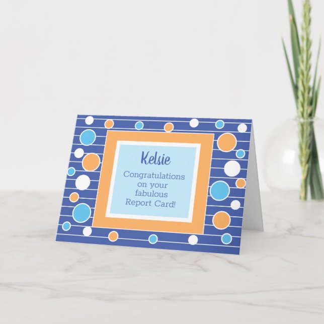 Félicitations pour la carte de rapport ! (Devant)