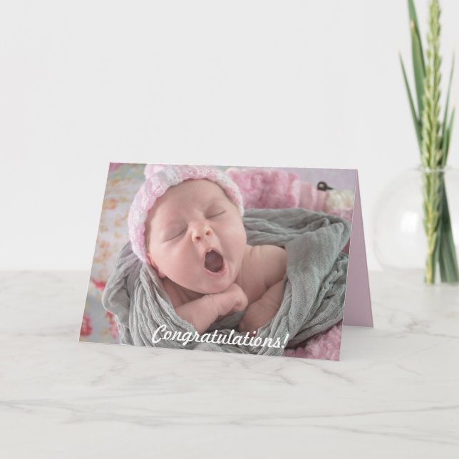 Félicitations pour la nouvelle carte bébé fille (Devant)