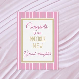 Félicitations pour la nouvelle carte Grand-fille