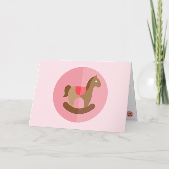 Félicitations pour la nouvelle petite fille rose (Devant)