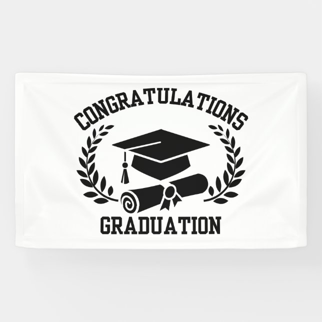 Félicitations pour la remise des diplômes Bannière (Horizontal)