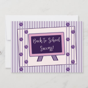 Félicitations pour le retour à l'école carte plat