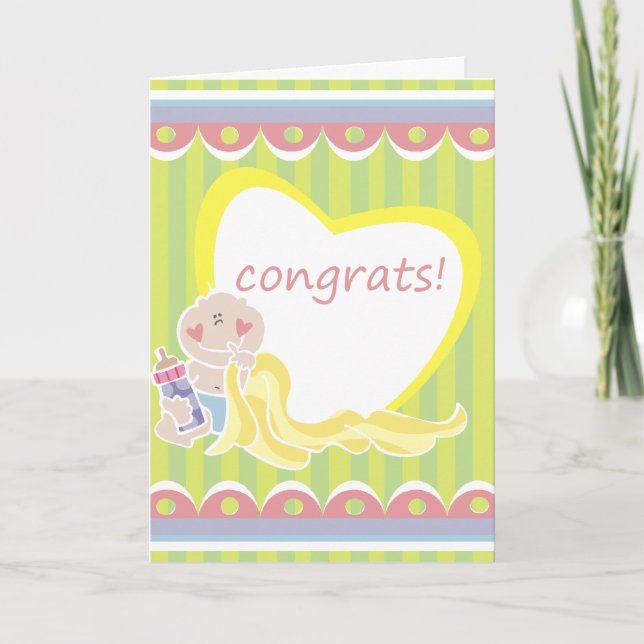 Félicitations Pour Les Nouvelles Cartes Pour Bébés (Devant)