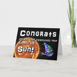 "Félicitations pour un autre voyage" Carte d'anniv