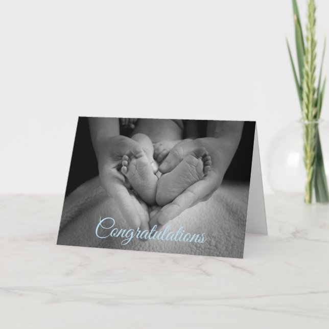 Félicitations pour votre carte bébé garçon (Devant)