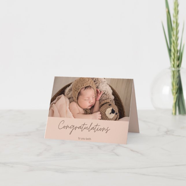 félicitations pour votre carte bébé garçon (Devant)