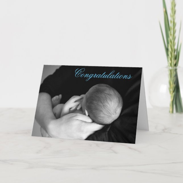 Félicitations pour votre carte bébé garçon (Devant)
