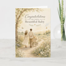Félicitations pour votre carte de beau bébé