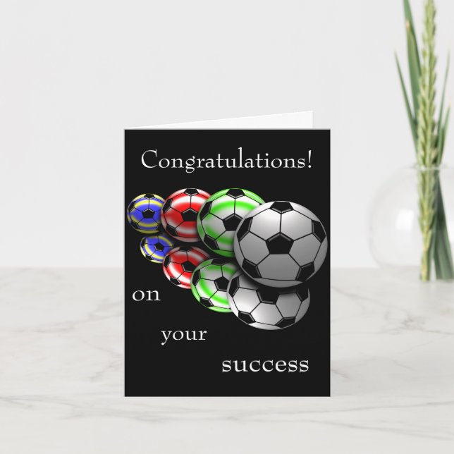 Félicitations pour votre carte de football de succ (Devant)