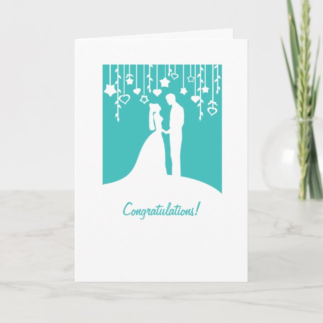 Félicitations pour votre carte de mariage marié (Devant)