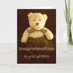 Félicitations pour votre carte d'ours en peluche d