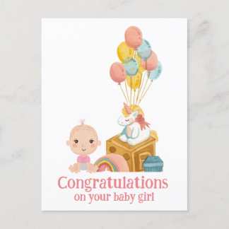Félicitations pour votre carte fille