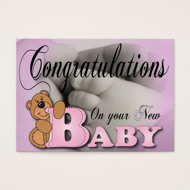 Félicitations pour votre nouveau bébé (Devant)