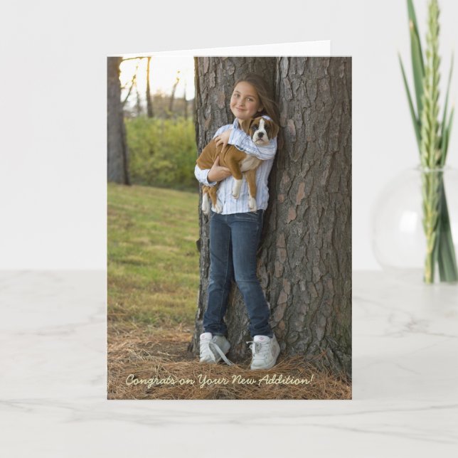 Félicitations pour votre nouveau chien... Carte de (Devant)