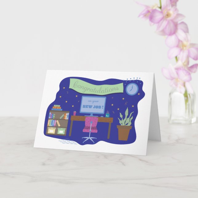 Félicitations pour votre nouveau travail | Carte d (Orchidée)