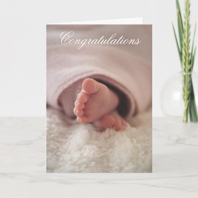 Félicitations pour votre nouvelle carte bébé (Devant)