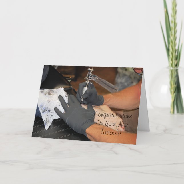 Félicitations Pour Votre Nouvelle Carte De Tatouag (Devant)