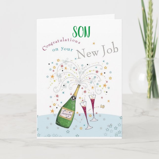 *FÉLICITATIONS POUR VOTRE NOUVELLE CARTE FILS JOB* (Devant)
