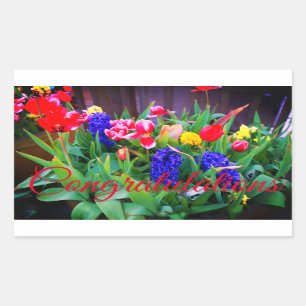 Félicitations Stickers #3 Fleurs de Printemps