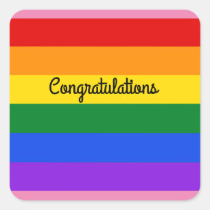 Félicitations Stickers Rainbow #1