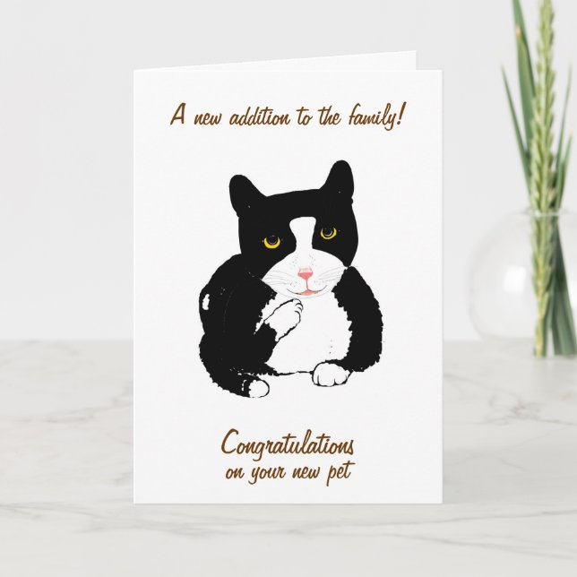 Félicitations sur de nouvelles cartes d'animal (Devant)