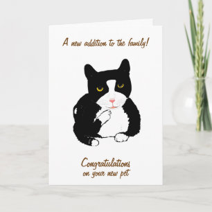 Félicitations sur de nouvelles cartes d'animal