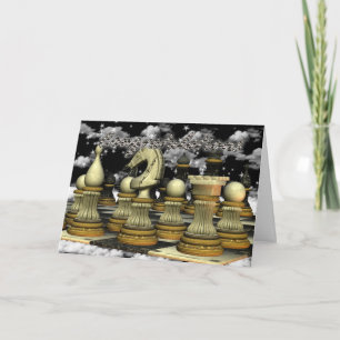 Félicitations sur gagner dans la carte d'échecs