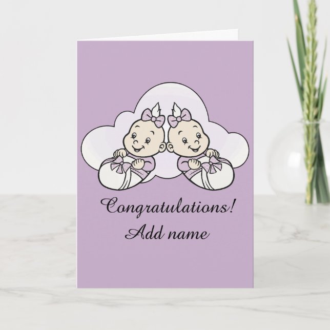Félicitations sur la naissance de votre carte de (Devant)