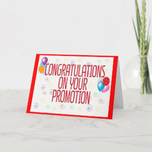 Félicitations sur votre carte de promotion
