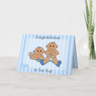 Félicitations - Twin Baby Boys Carte personnalisée