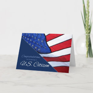 Félicitations US Citoyenneté US Carte Drapeau US