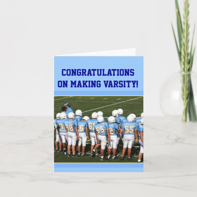 Félicitations Varsity Football Carte de voeux (Devant)