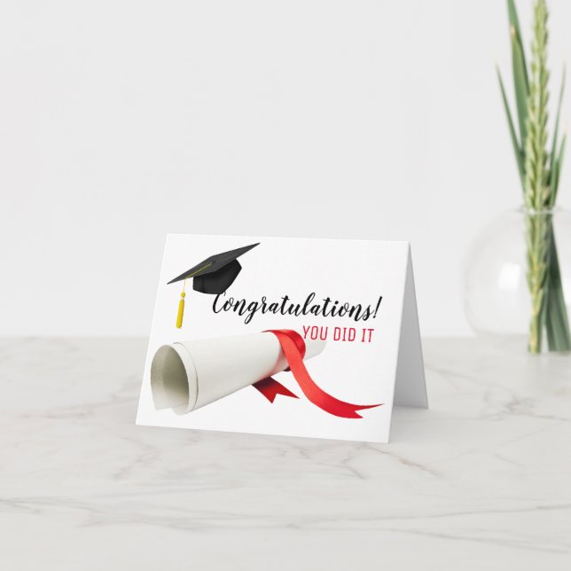 Félicitations-Vous l'avez fait carte de graduation (Devant)