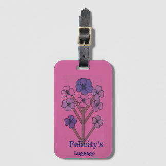 Felicity's  luggage tag