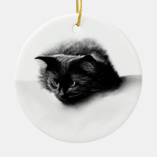 Félin noir ornement de Noël