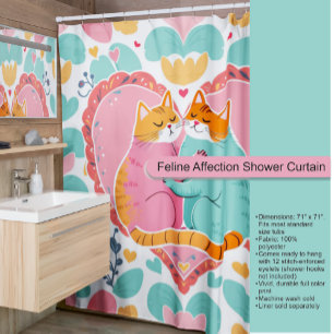 Feline Affection Shower Curtain