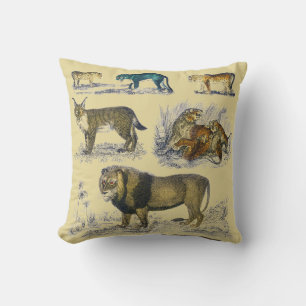 Feline Animals Throw Pillow