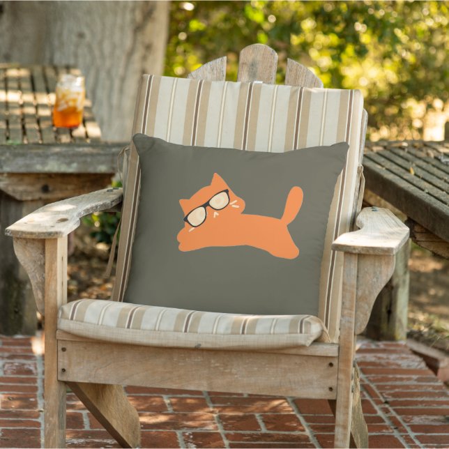 Feline art outdoor pillow (Chair)