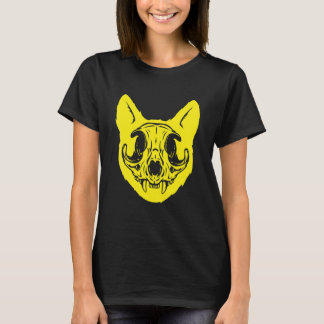 Feline Cat Skull Heads Grunge Punk Metal T-Shirt