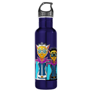 Feline character design 710 ml water bottle