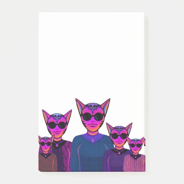Feline characters post-it notes (Front)