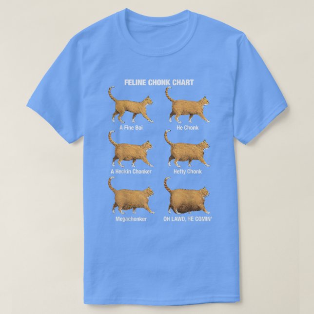 Feline-Chonk Cat Chart Funny-Dank Meme  T-Shirt (Design Front)