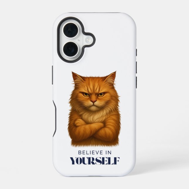 Feline Confidence iPhone 16 Case (Back)